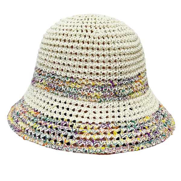 Colorful Paper Straw Braided Hat for Women