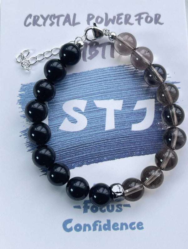 ISTJ Natural Crystal, Obsidian, Tea Crystal, 14K Gold plated